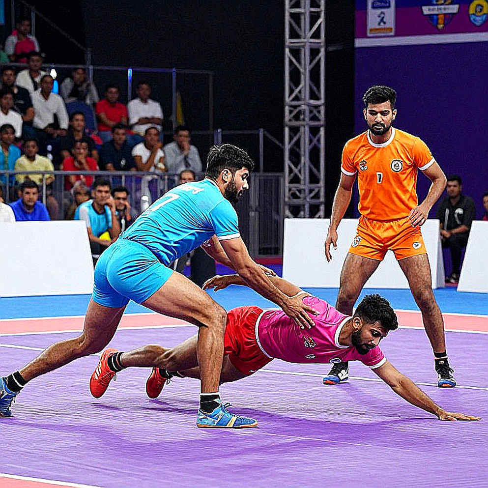 ভারত ৬৩-৩১ দক্ষিণ কোরিয়া: এশিয়ান গেমস ২০২৬ কাবাডি স্কোরকার্ডের গভীর রেইড, ১৭ বোনাস পয়েন্ট আর একটি সময়রেখার ফাঁক ভারত ৬৩-৩১ দক্ষিণ কোরিয়া: এশিয়ান গেমস ২০২৬ কাবাডি স্কোরকার্ডের গভীর রেইড, ১৭ বোনাস পয়েন্ট আর একটি সময়রেখার ফাঁক